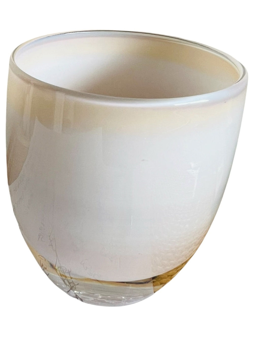 Glassybaby Glassy Baby Cream/White Votive Candle Holder